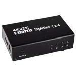 Ribercon - Splitter HDMI 1×4, 1 Entrada e 4 Saídas, Full HD 1080p